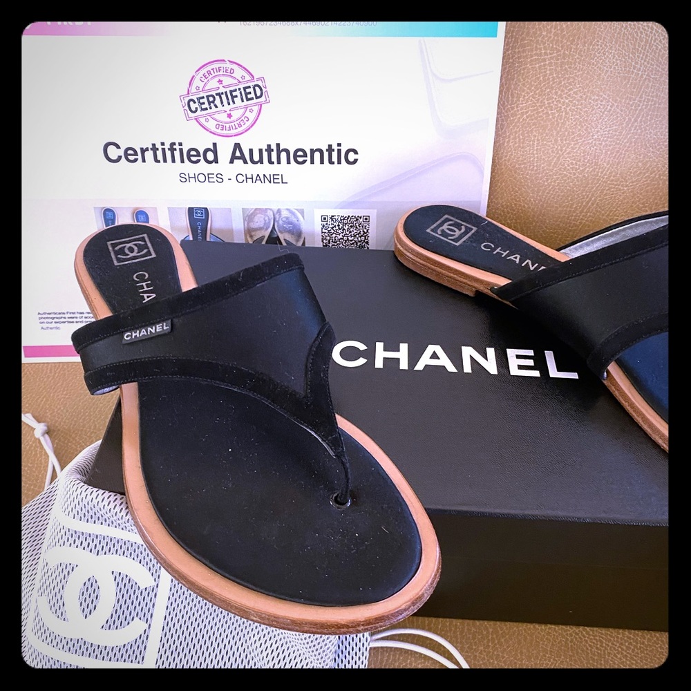 Chanel EU 38 Sport Thong Sandals